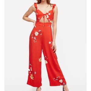 Capulet Annabel jumpsuit red floral size XS